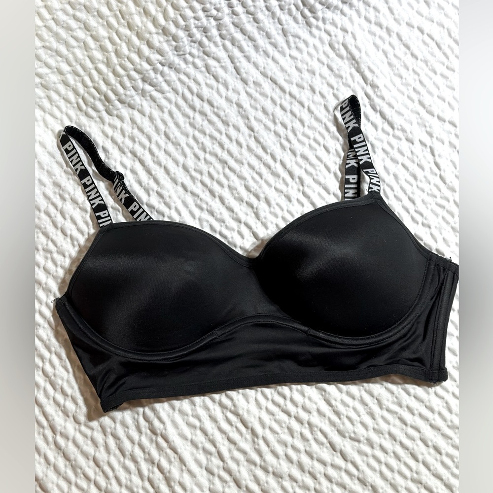 Victoria Secret (Pink)  Black Push Up Bralette